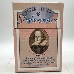 After-Dinner Shakespeare Card Game by Barry Kraft - Cream and Blue
